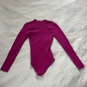 Fuchsia Long Sleeve Bodysuit